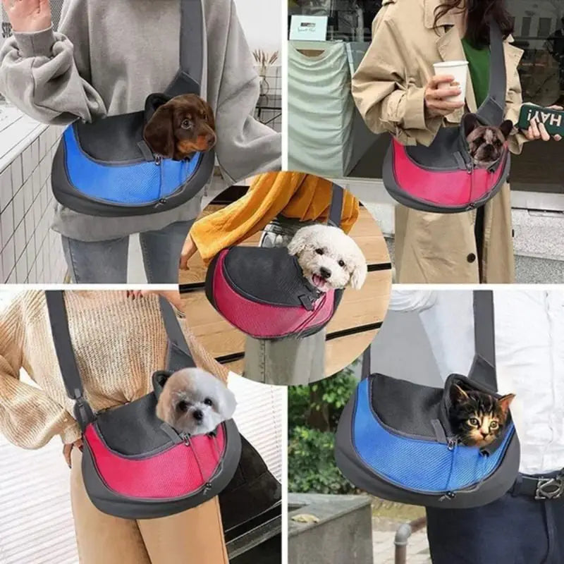 Pet Carrier For Cats And Small Dogs Travel Tote Shoulder Bags Breathable Travel Safe Sling Bag Pet Cat Dog Carrier Backpack